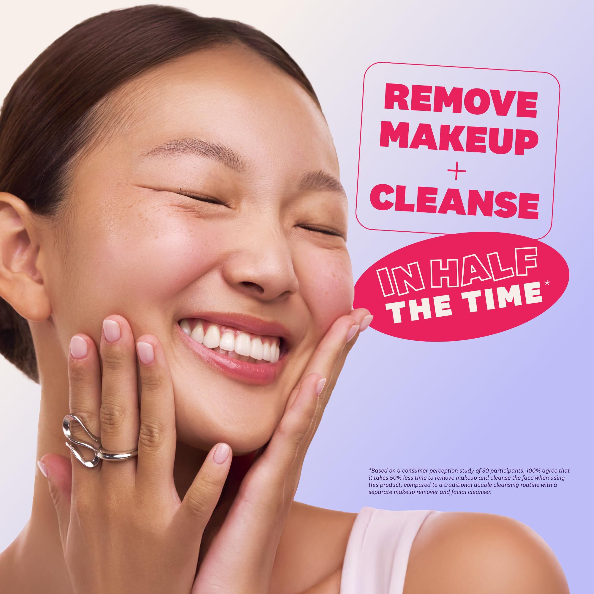 The Face Shop Rice Water Bright milk dissolves makeup and SPF efficiently