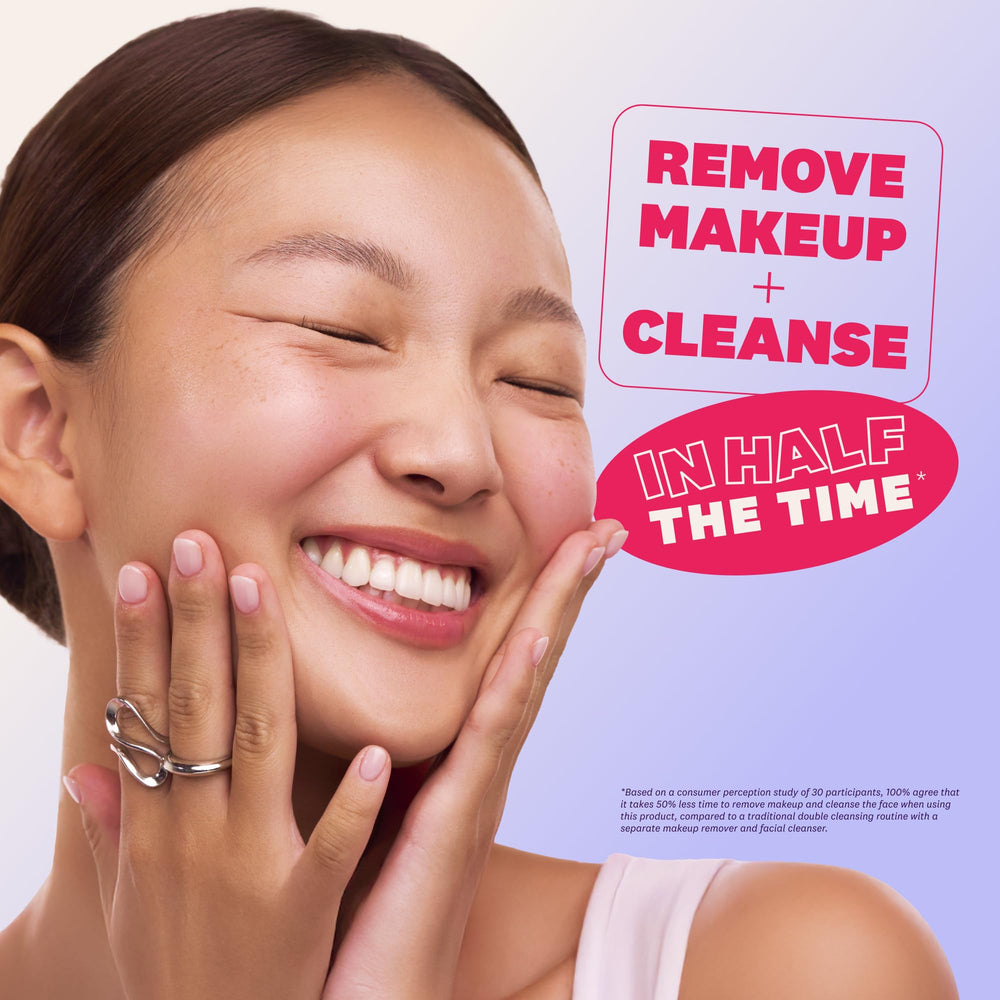 The Face Shop Rice Water Bright milk dissolves makeup and SPF efficiently