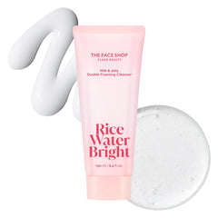 The Face Shop Rice Water Bright milk bottle pour for quick makeup removal