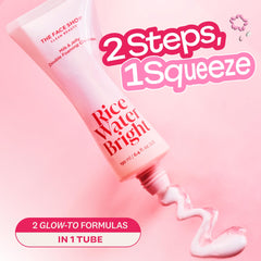 The Face Shop Rice Water Bright milk texture swirls with oil and makeup