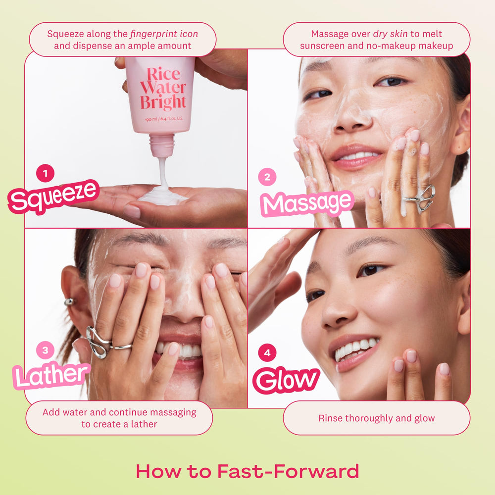 The Face Shop Rice Water Bright jelly cleanser nourishes while cleansing