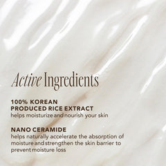 The Face Shop Rice Water nourishing essence highlights gentle nourishment for skin.