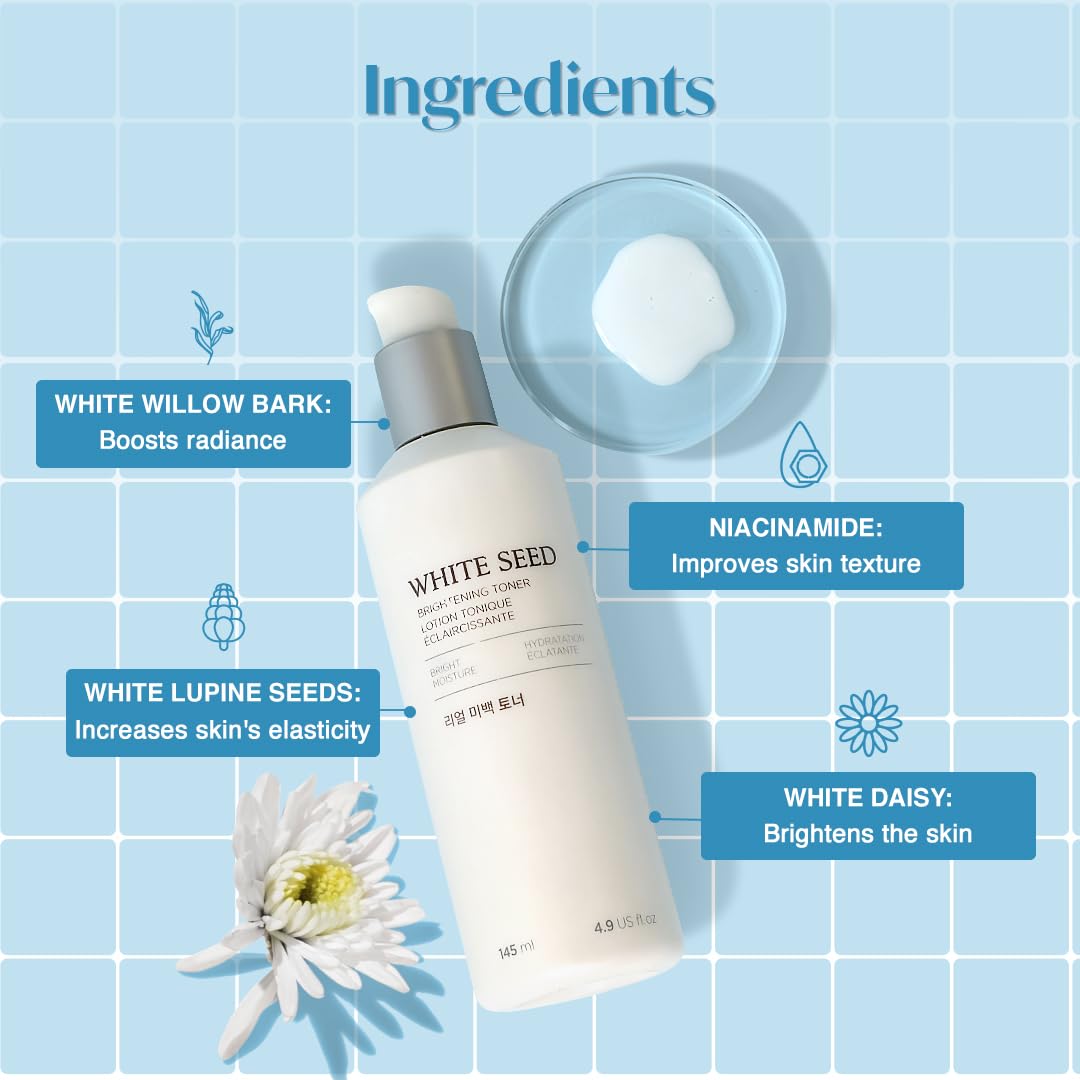 Texture swirl of The Face Shop White Seed Brightening Toner suggesting light hydration