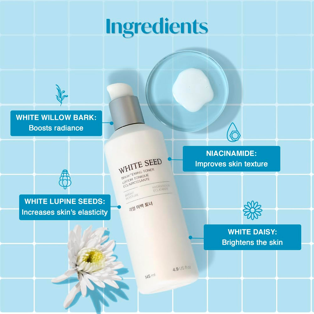 Texture swirl of The Face Shop White Seed Brightening Toner suggesting light hydration