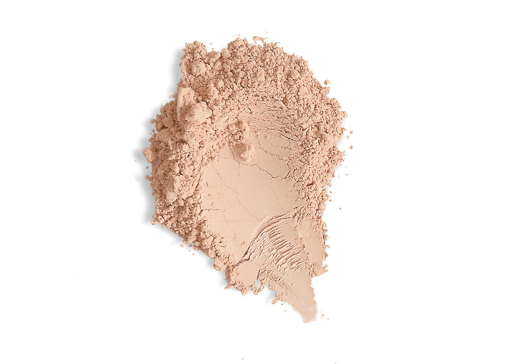 The Good Mineral Loves-You-Back 3in1 swatch shows natural finish on skin