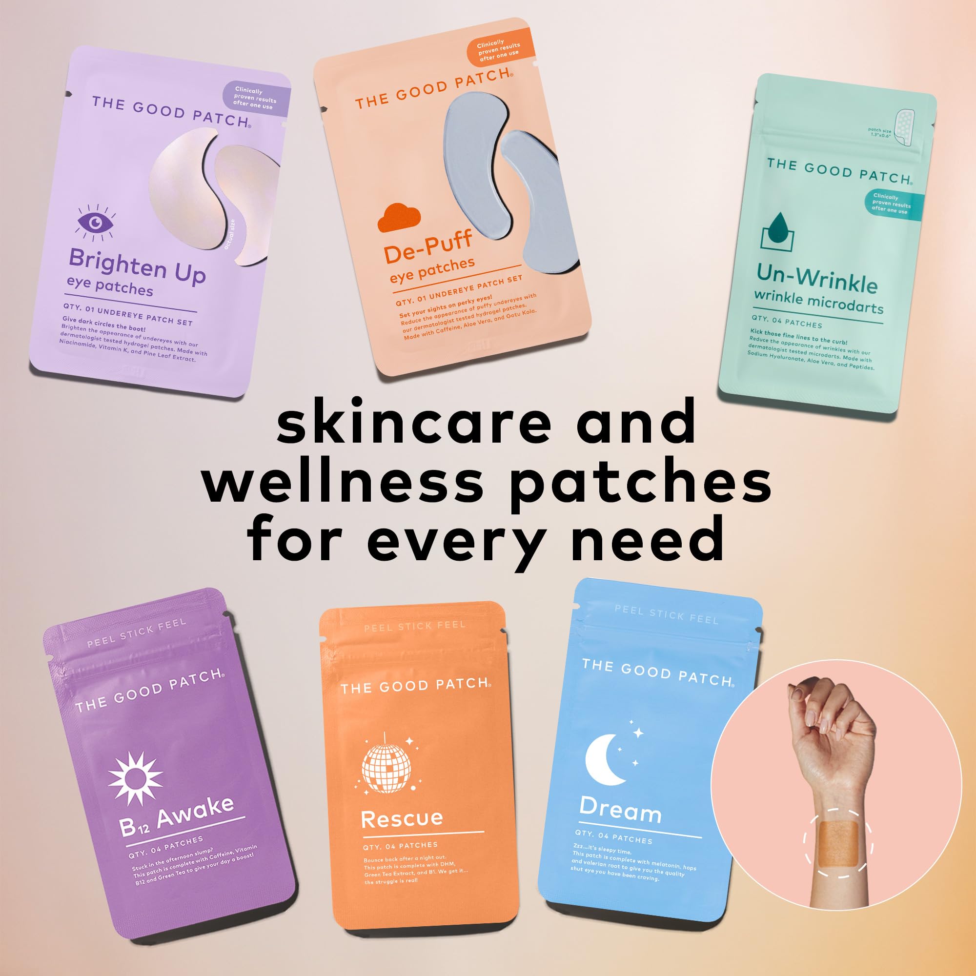 The Good Patch after-night-out morning-use under-eye patches help with wakefulness