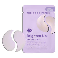Close-up of patches applying under the eye for a refreshed look.
