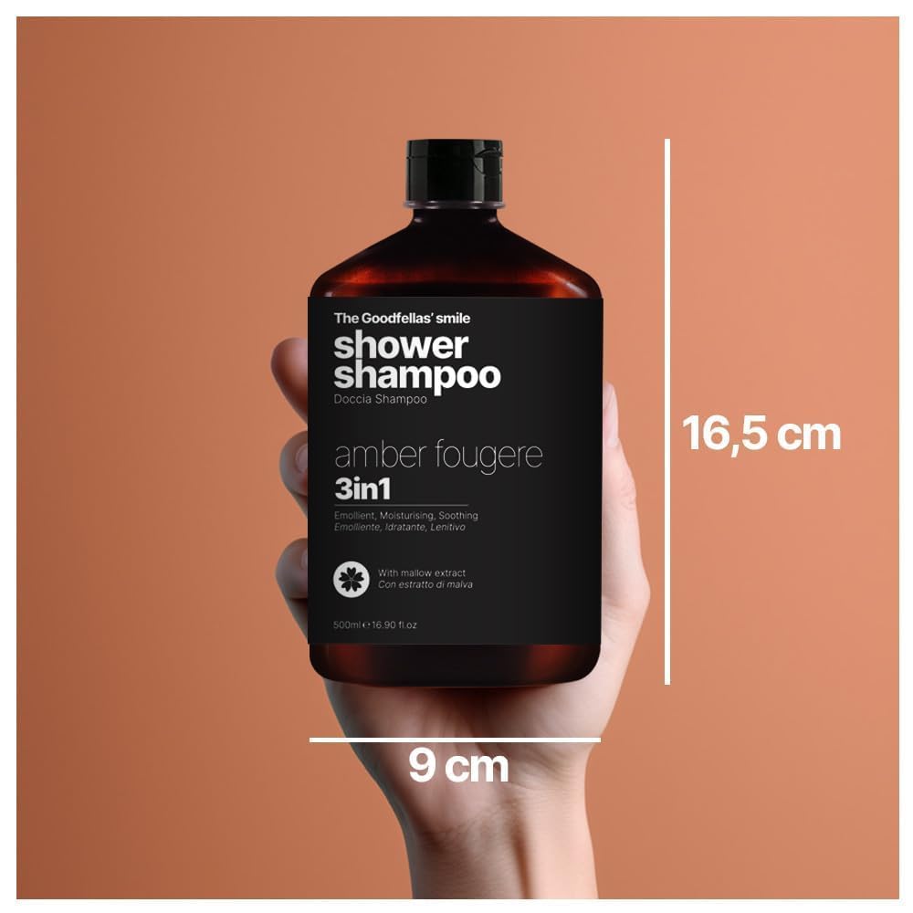 The Goodfellas' smile Amber Fougere bottle pour shows easy dispensing.