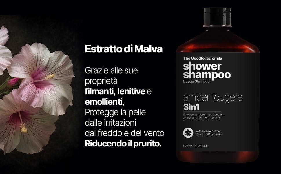 The Goodfellas' smile Amber Fougere ingredients highlight Malva extract.