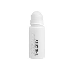 The Grey All Day Deodorant bottle shows fragrance-free protection.