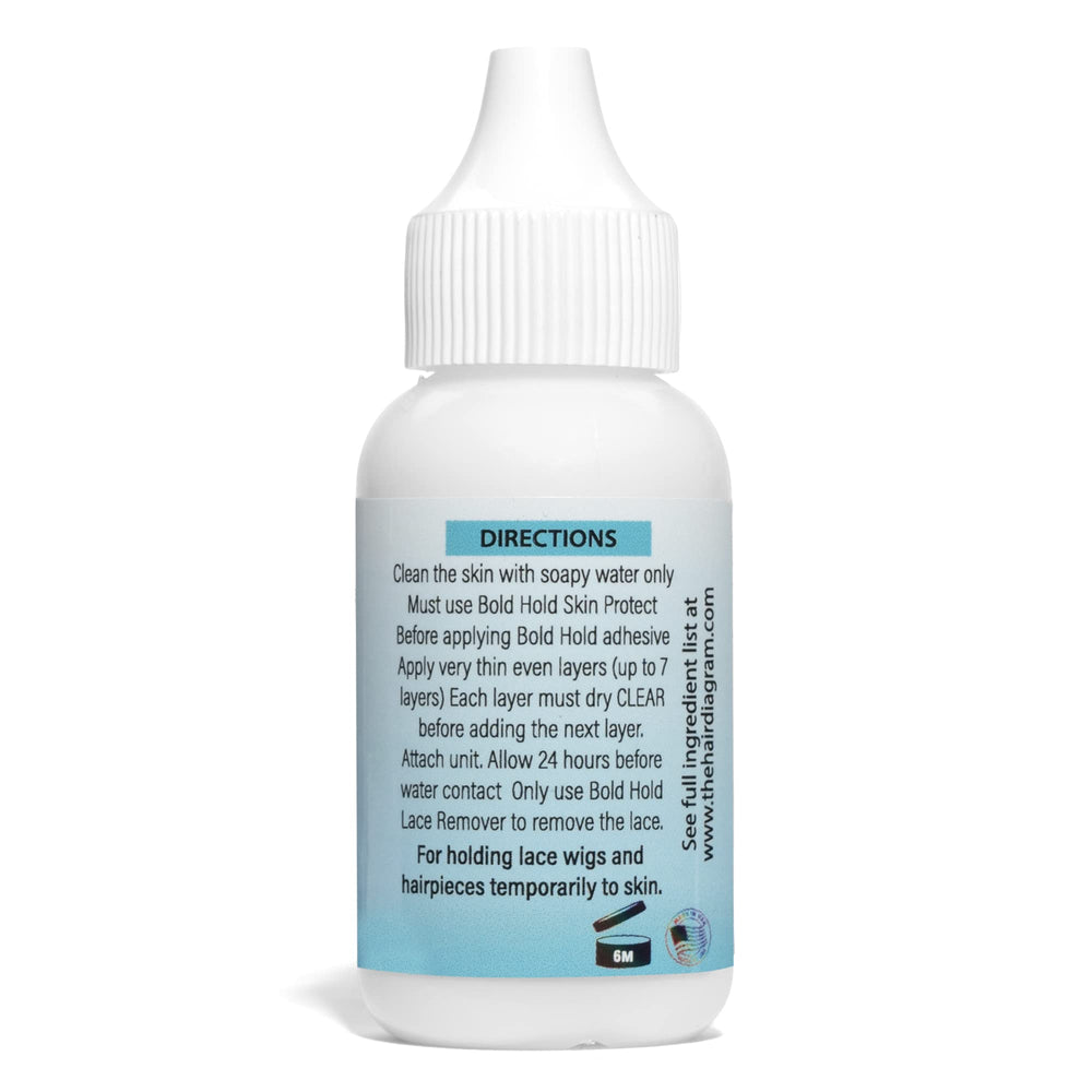 Bold Hold Extreme Creme applied to skin shows invisible, strong lace bond by The Hair Diagram.