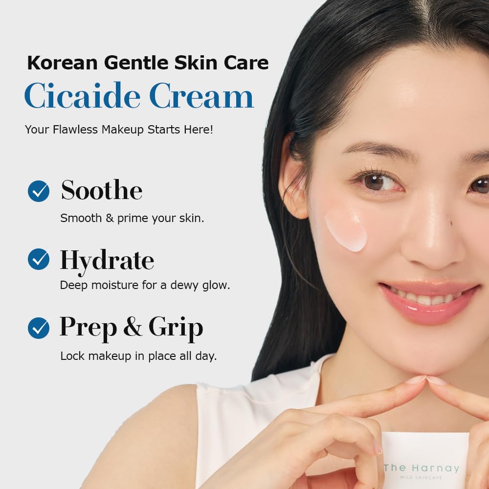 The harnay Cicaide Cream quickly absorbs for non-greasy moisture