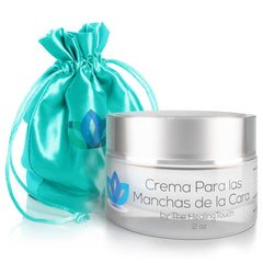 The Healing Touch Cream bottle for reducing dark spots and aging signs.