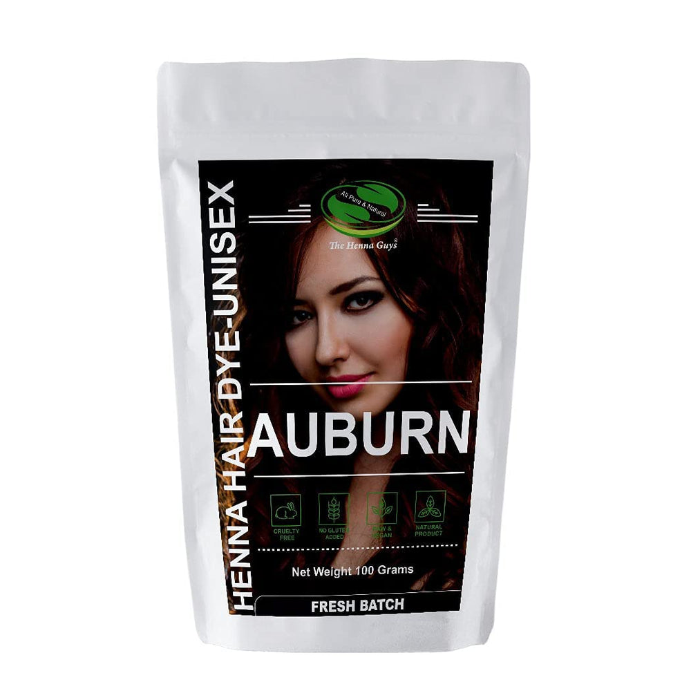 The Henna Guys auburn hair dye during application for even coverage