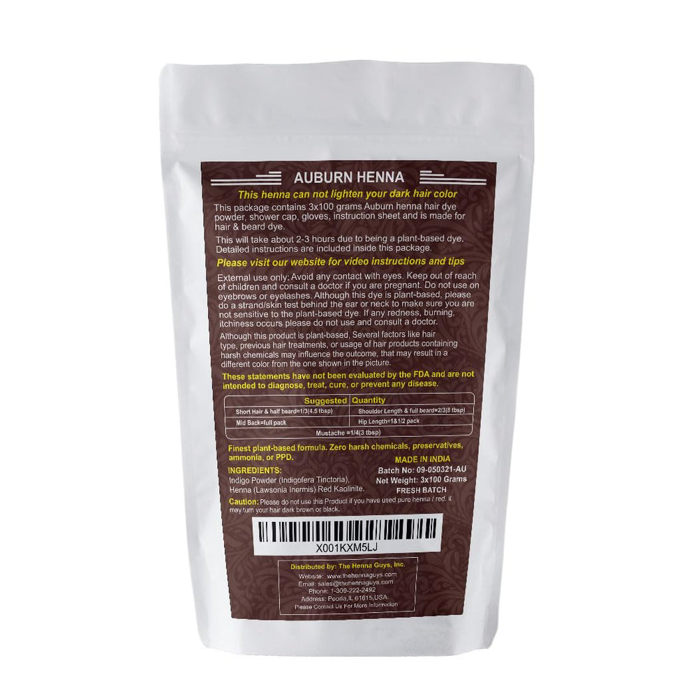 The Henna Guys herbal scent and ingredients offer a pleasant, chemical-free coloring experience.