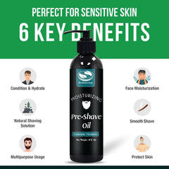 The Henna Guys pre-shave oil for sensitive skin reduces irritation
