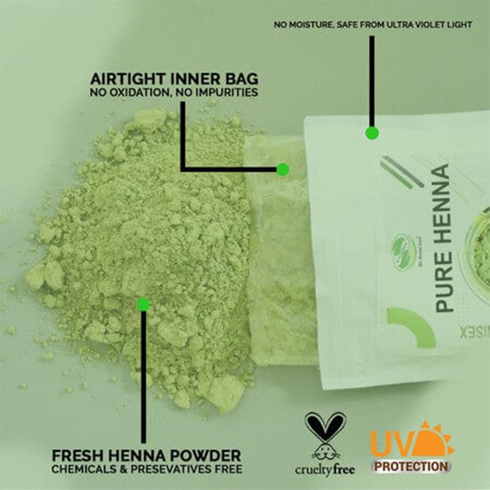 Raw, plant-based henna powder from The Henna Guys for hair
