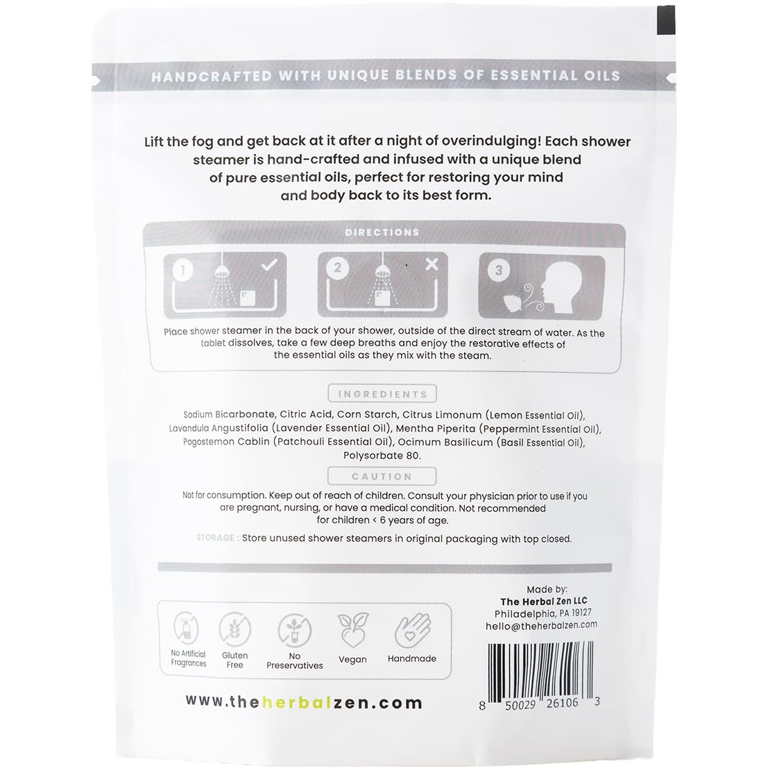 The Herbal Zen brand packaging emphasizing USA-made craftsmanship