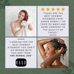 The Herbal Zen Lavender Shower Steamer diffusing aroma in the shower steam.