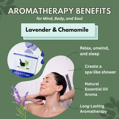 The Herbal Zen Lavender Shower Steamer dissolving in water for spa-like scent.