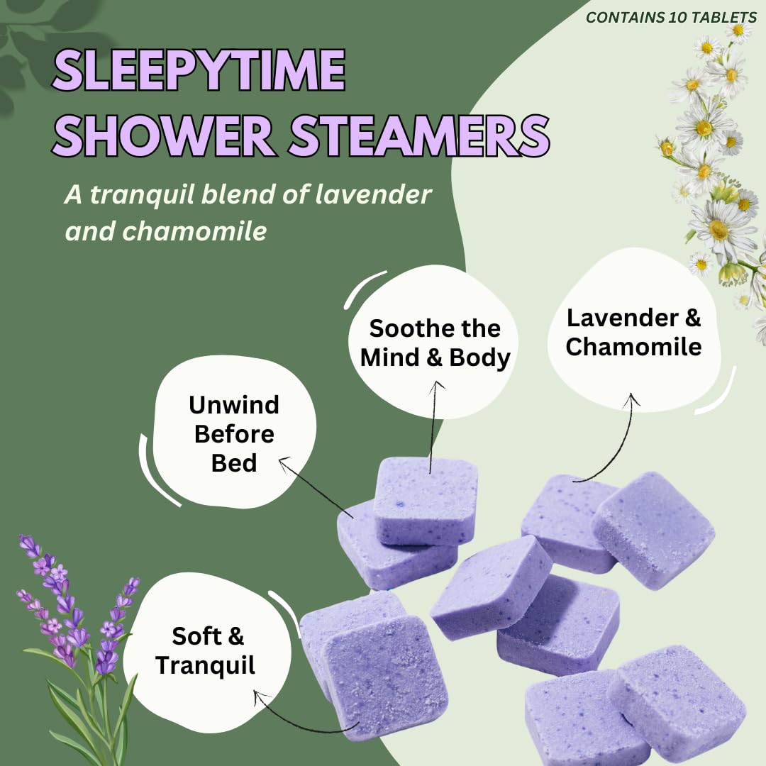 The Herbal Zen Lavender Shower Steamer packaging showcases USA-made quality.