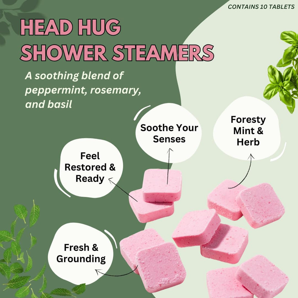 The Herbal Zen peppermint rosemary drops highlight spa-like freshness in the image.