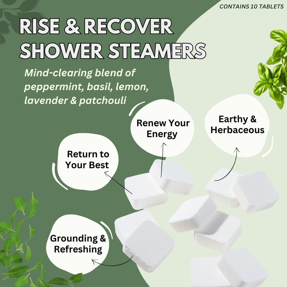 The Herbal Zen shower steamer close-up showing pure essential oils fragrance