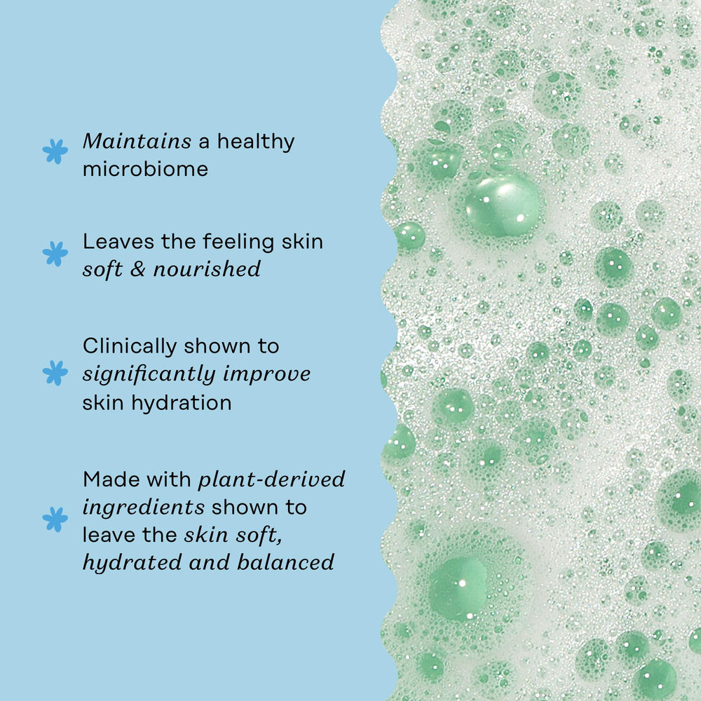 The Honey Pot Coconut Shea soft suds indicate mild cleansing for sensitive skin.