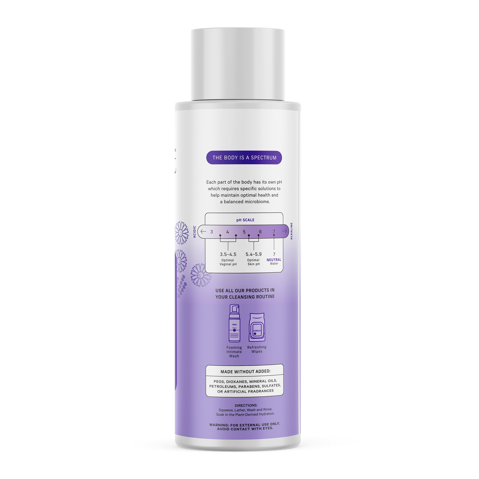 Shower scene with The Honey Pot Lavender Chamomile on the shelf.