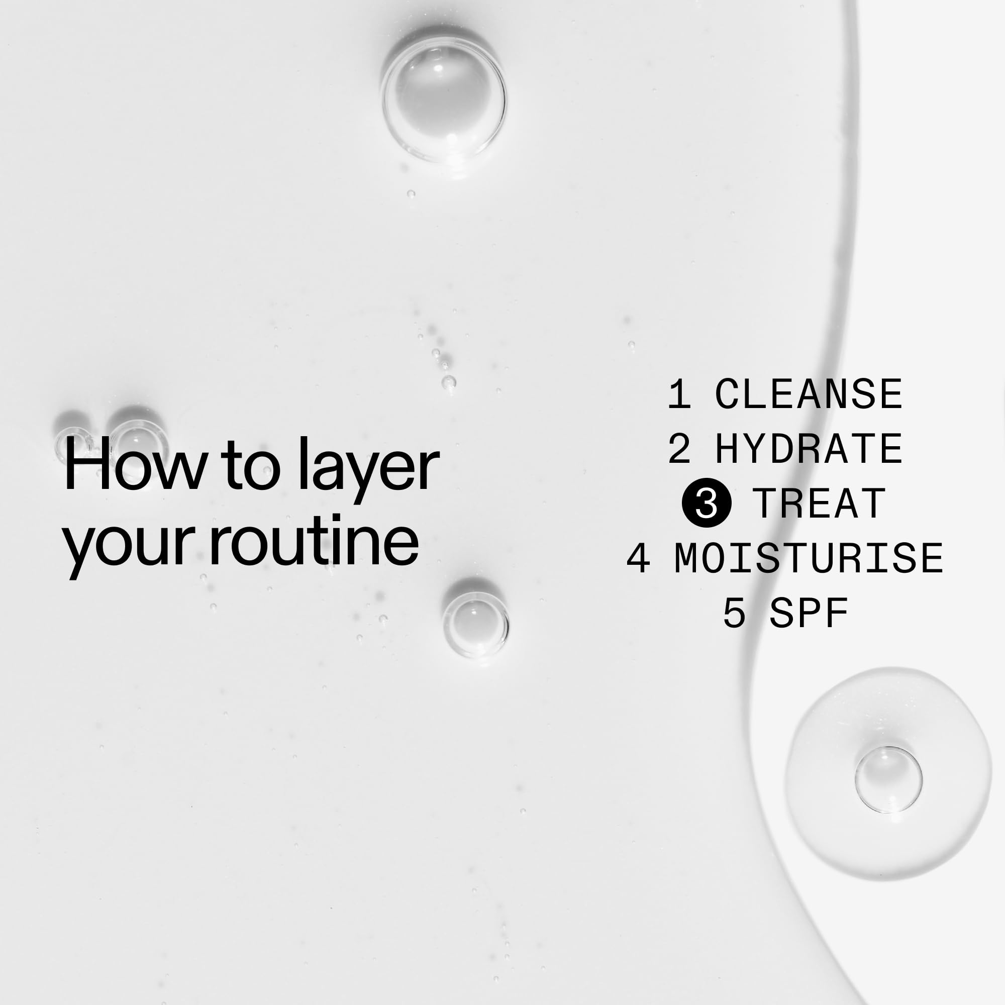 The INKEY List cotton-pad-application shows gentle exfoliation on skin.
