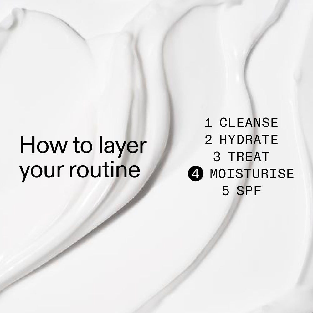 The INKEY List Bio-Active Ceramide Repairing cream spread on skin.
