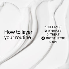 The INKEY List Bio-Active Ceramide Repairing cream spread on skin.