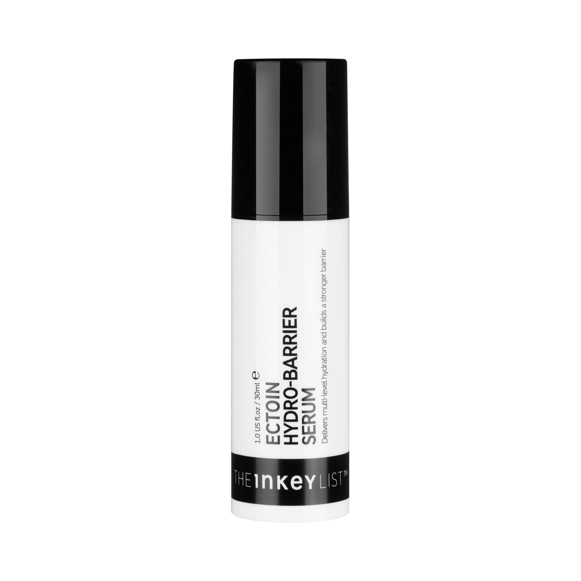 The INKEY List Ectoin Hydro-Barrier Serum bottle shows milky texture delivering hydration.