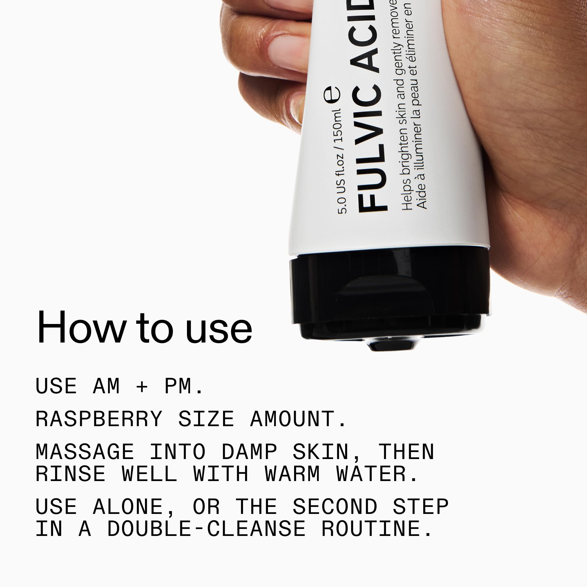 Pump dispenser of The INKEY List Fulvic Acid Brightening Cleanser in view