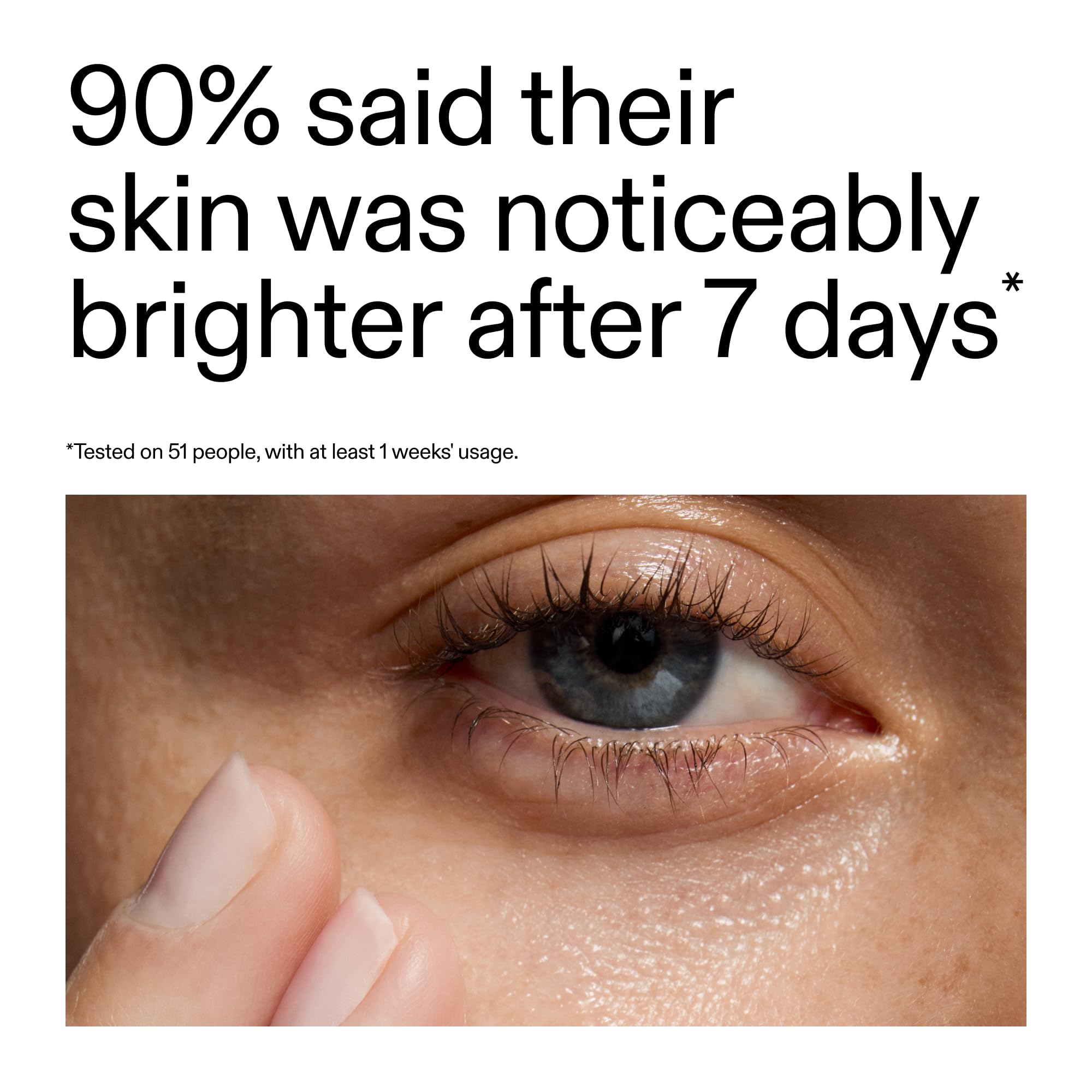 The INKEY List Fulvic Acid Brightening Cleanser around eye area removes makeup gently