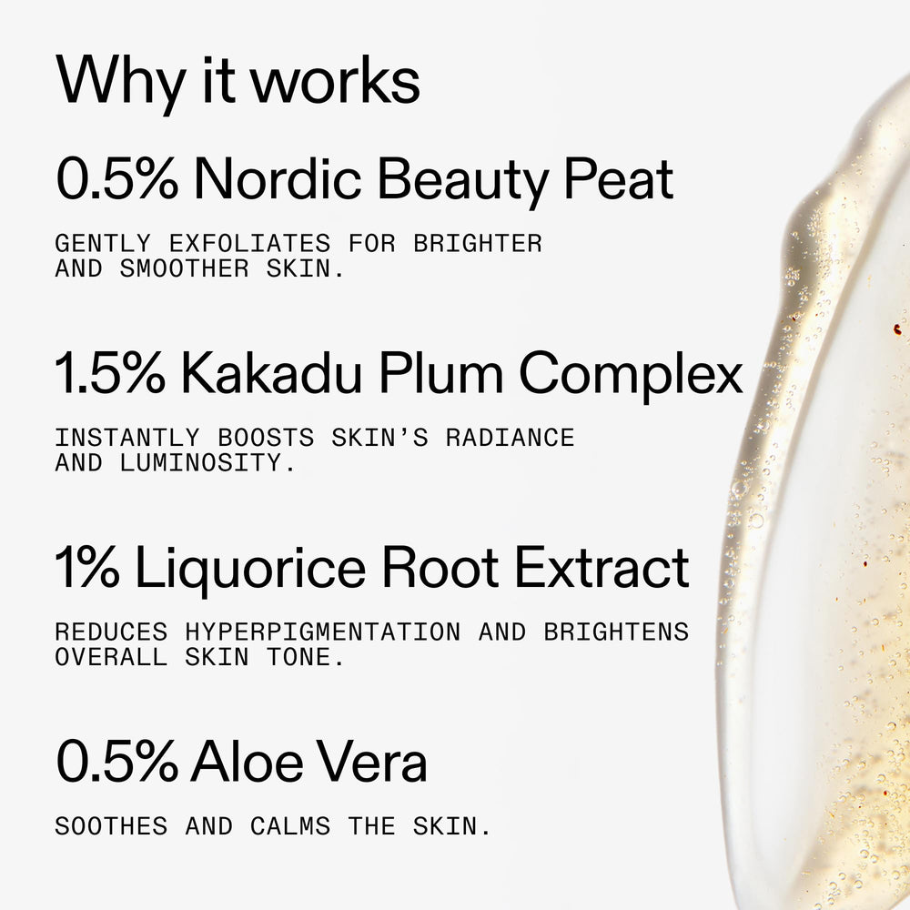 The INKEY List Fulvic Acid Brightening Cleanser packaging and label visible