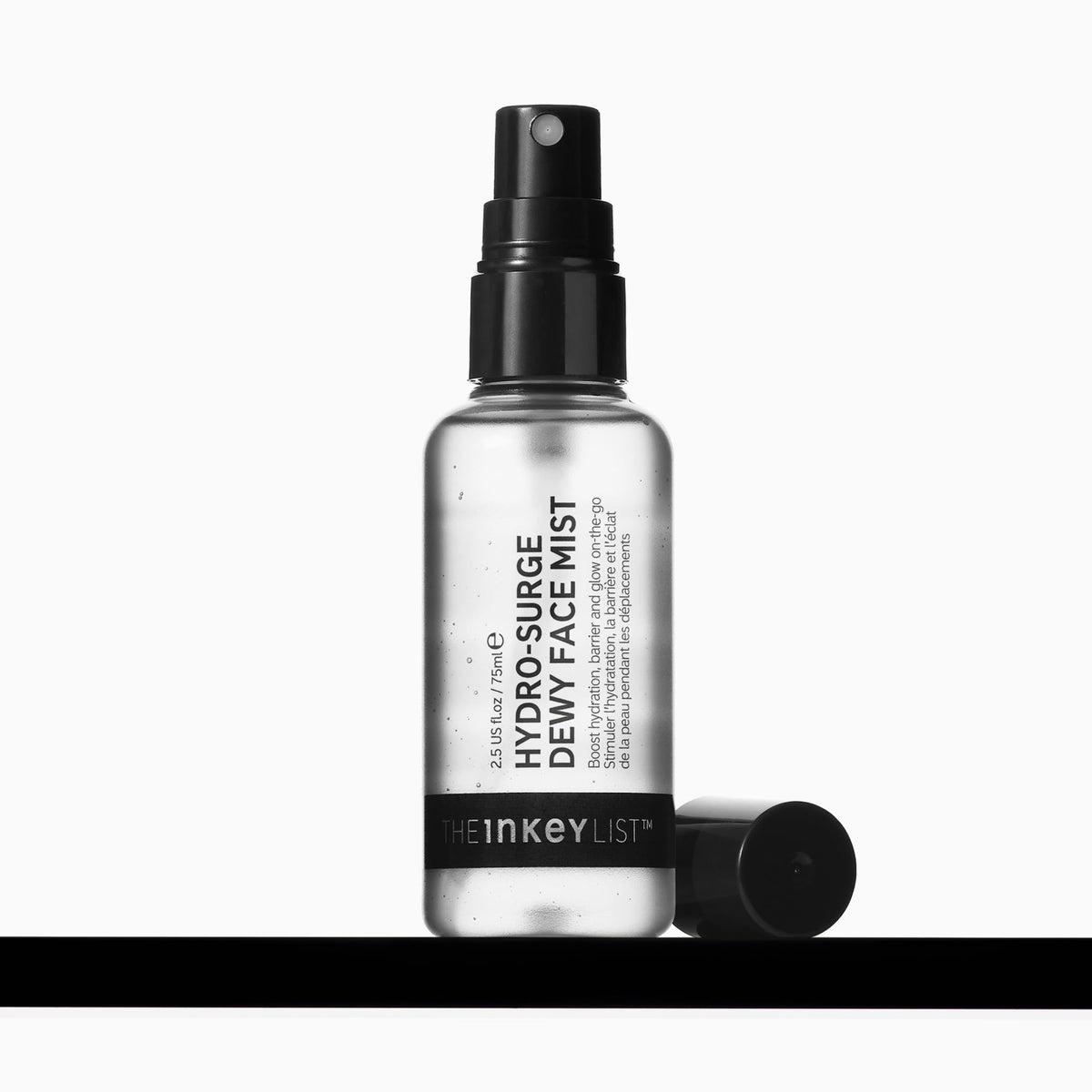The INKEY List Hydro-Surge Dewy Face Mist bottle for easy hydration on the go