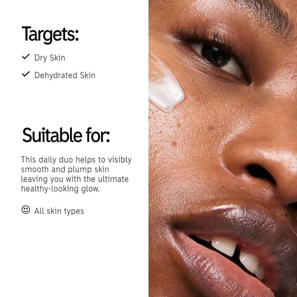 The INKEY List Omega Water Cream bottle highlights oil-free hydration for dewy skin.