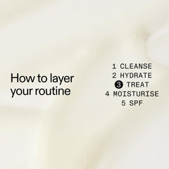 In-hand view shows lightweight, fast-absorbing Niacinamide formula