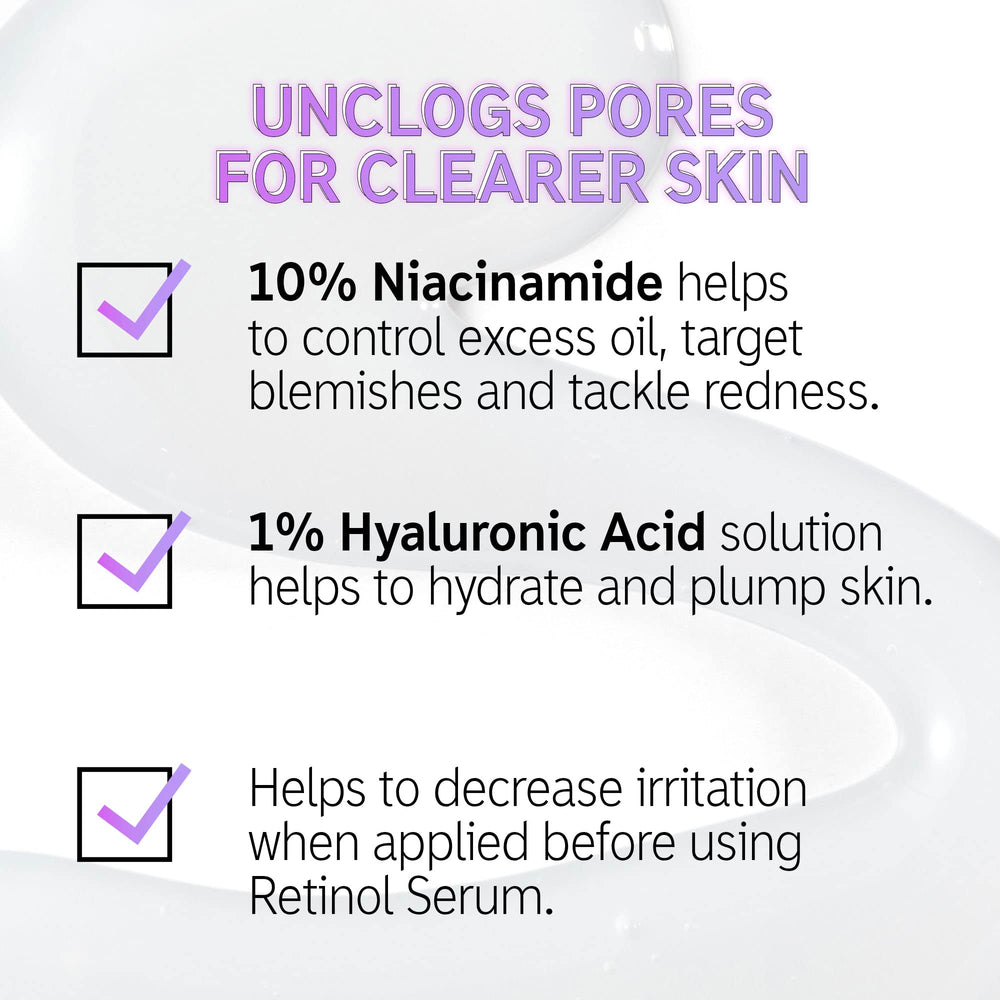 1% Hyaluronic Acid provides hydration in The INKEY List Niacinamide Serum.