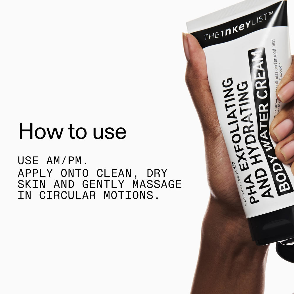 The INKEY List PHA Body Water Cream ingredients focus on gentle exfoliation and hydration