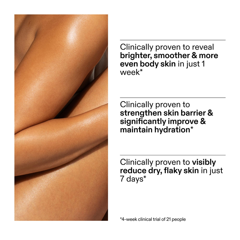 The INKEY List PHA Body Water Cream on arm demonstrates quick absorption and hydration
