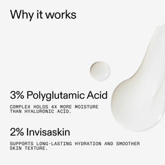 The INKEY List Polyglutamic Acid Serum applied to hand demonstrates immediate hydration.