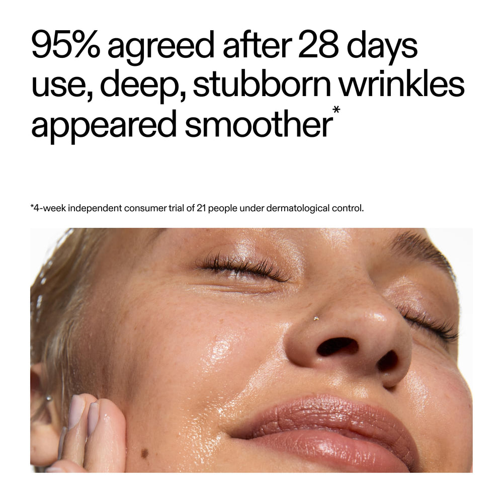 The INKEY List serum texture swatch highlights apricot kernel oil and squalane