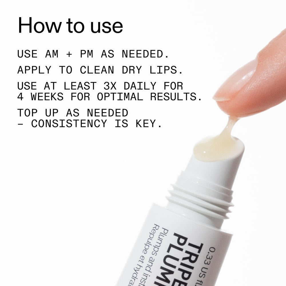 Application moment of Tripeptide Plumping Lip Balm for hydration