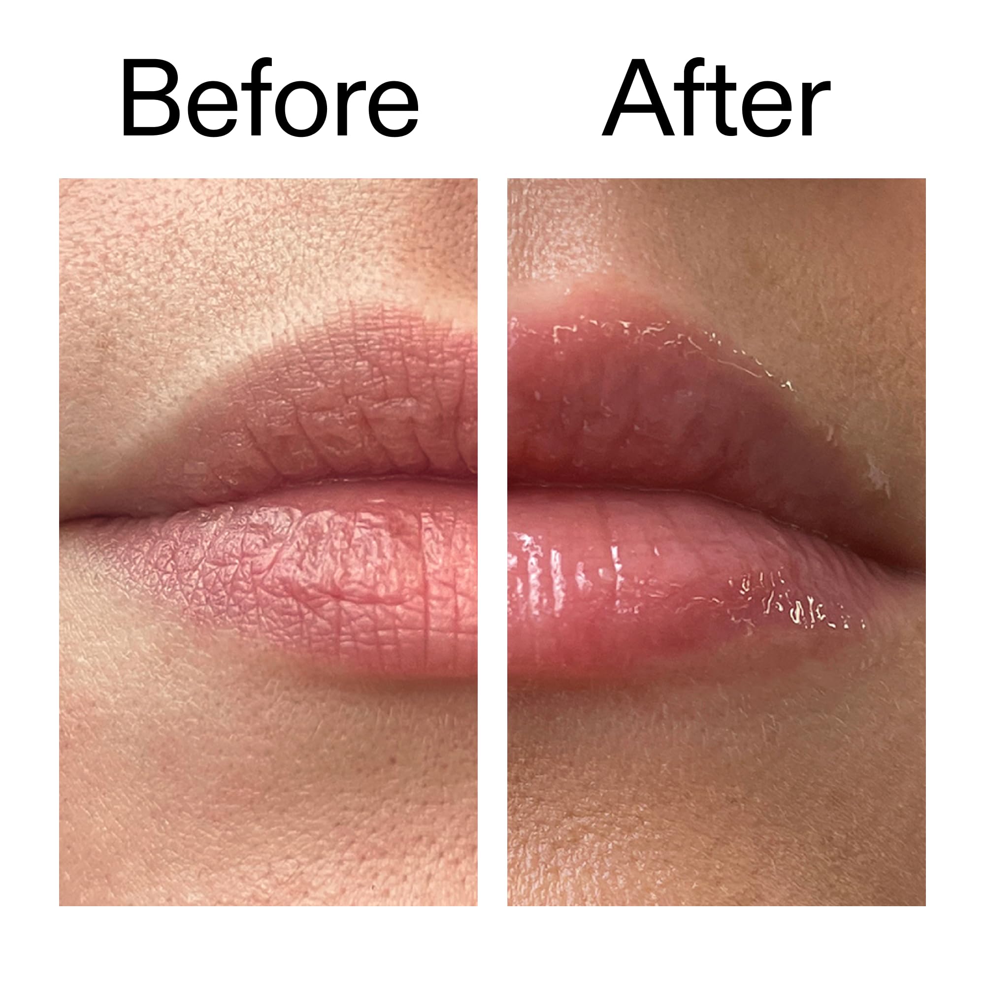 Lip contours defined by Tripeptide Plumping Lip Balm with glossy finish