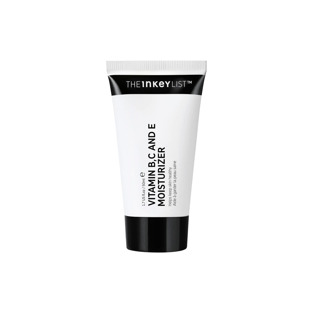 The INKEY List Vitamin B C E Moisturizer bottle pump for daily hydration and easy application.