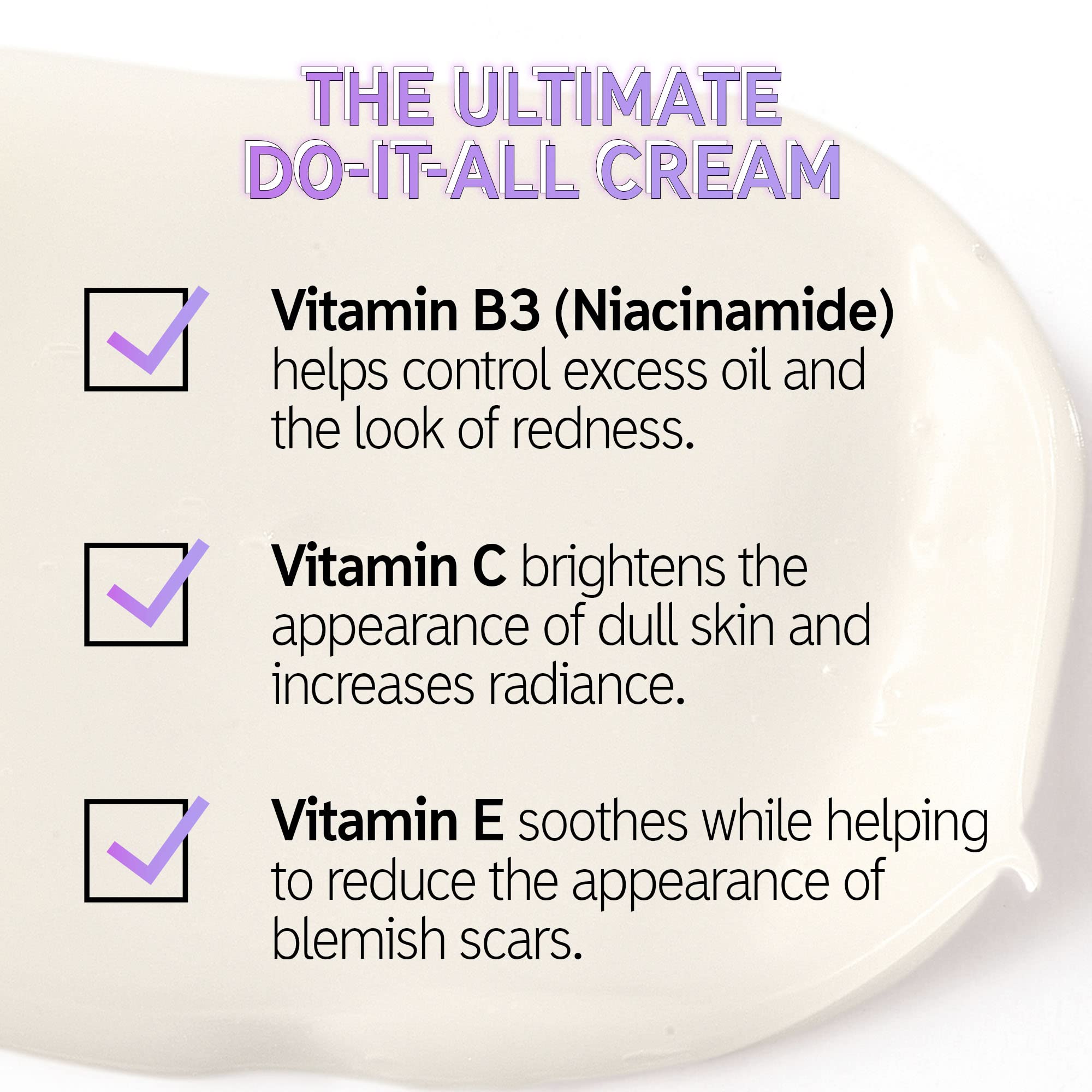 The INKEY List Vitamin B C E Moisturizer skin application demonstrates fast absorption for daily routines.