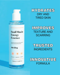 Pump bottle of The Klog Snail Mucin Energy Essence enables easy, mess-free application.