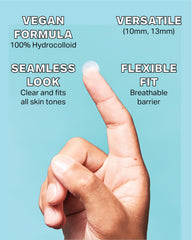 The Klog Soft Shield 10mm patch on skin for small breakout care.